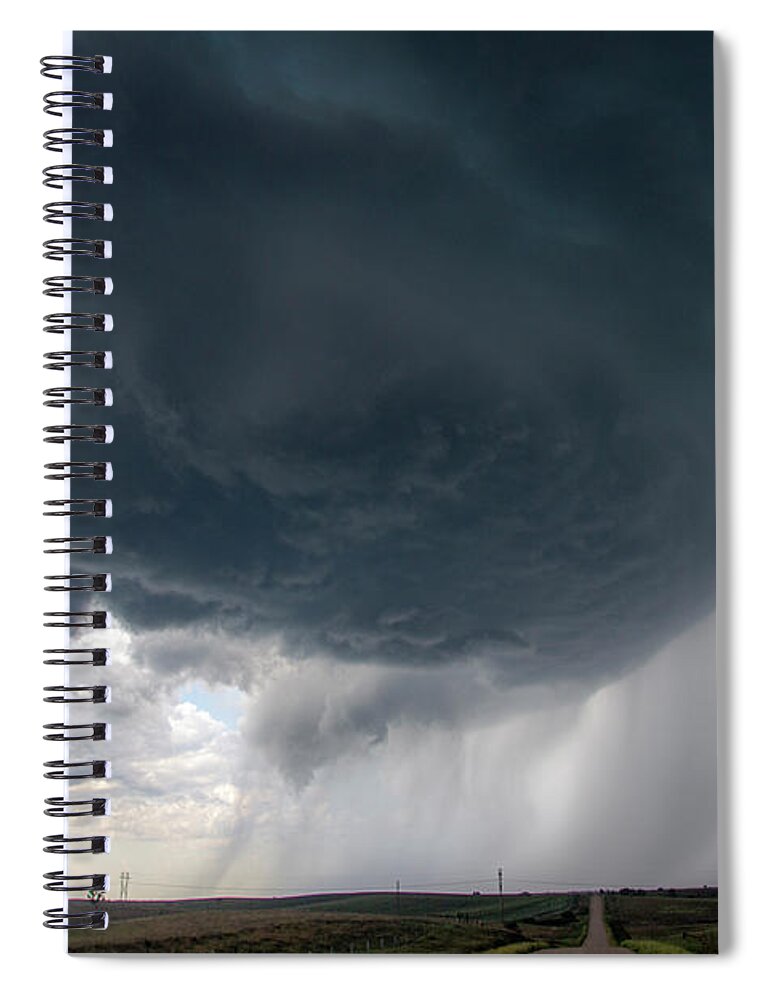 Nebraskasc Spiral Notebook featuring the photograph Under a Supercell 031 by Dale Kaminski