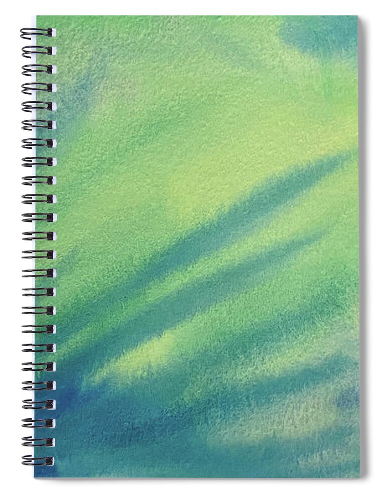 Abstract Spiral Notebook featuring the painting Under Sea Abstract by Lisa Neuman