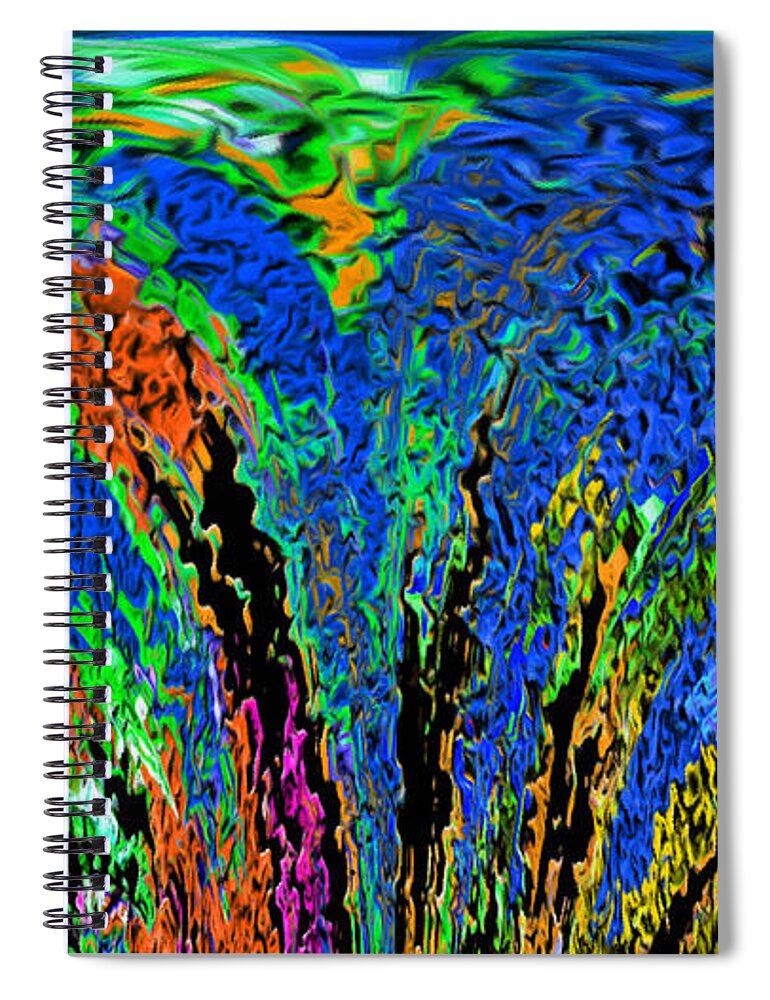 Abstract Spiral Notebook featuring the digital art Under the Sea - Abstract by Ronald Mills