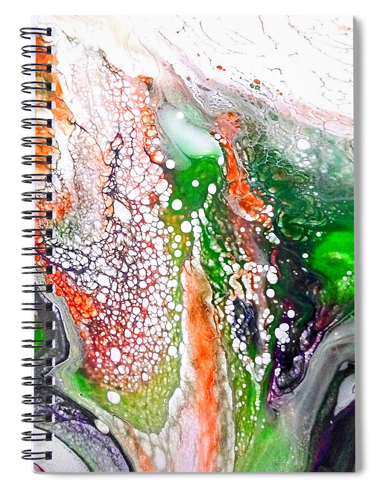 Sea Spiral Notebook featuring the painting Under the sea by Anna Adams