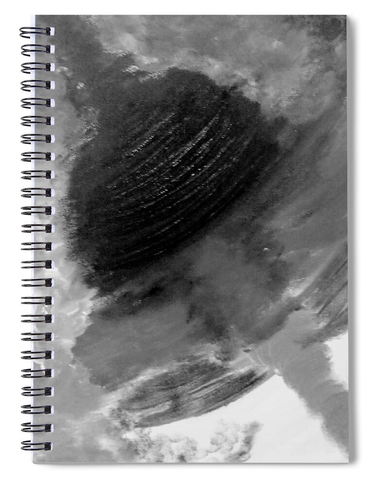 Ufo Spiral Notebook featuring the painting Unexpained UFO by Anna Adams