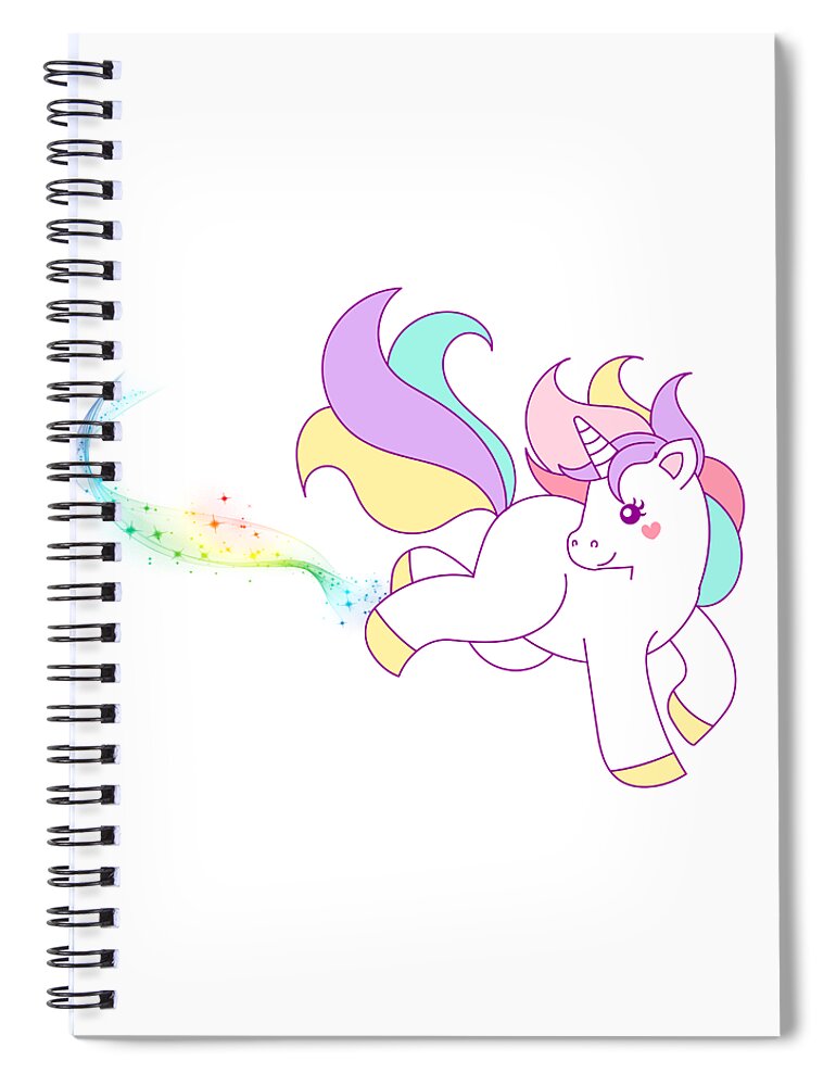 Unicorn Spiral Notebook featuring the digital art Unicorn Joy by Tanya Owens