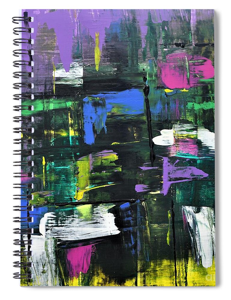 Abstract Spiral Notebook featuring the painting Uninterrupted by Jimmy Clark