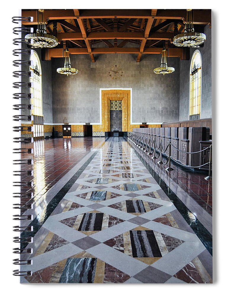 Union Station Spiral Notebook featuring the photograph Union Station Los Angeles Portrait by Kyle Hanson