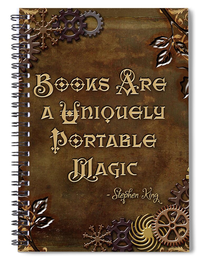 Book Spiral Notebook featuring the digital art Uniquely Magical by Mary J Winters-Meyer