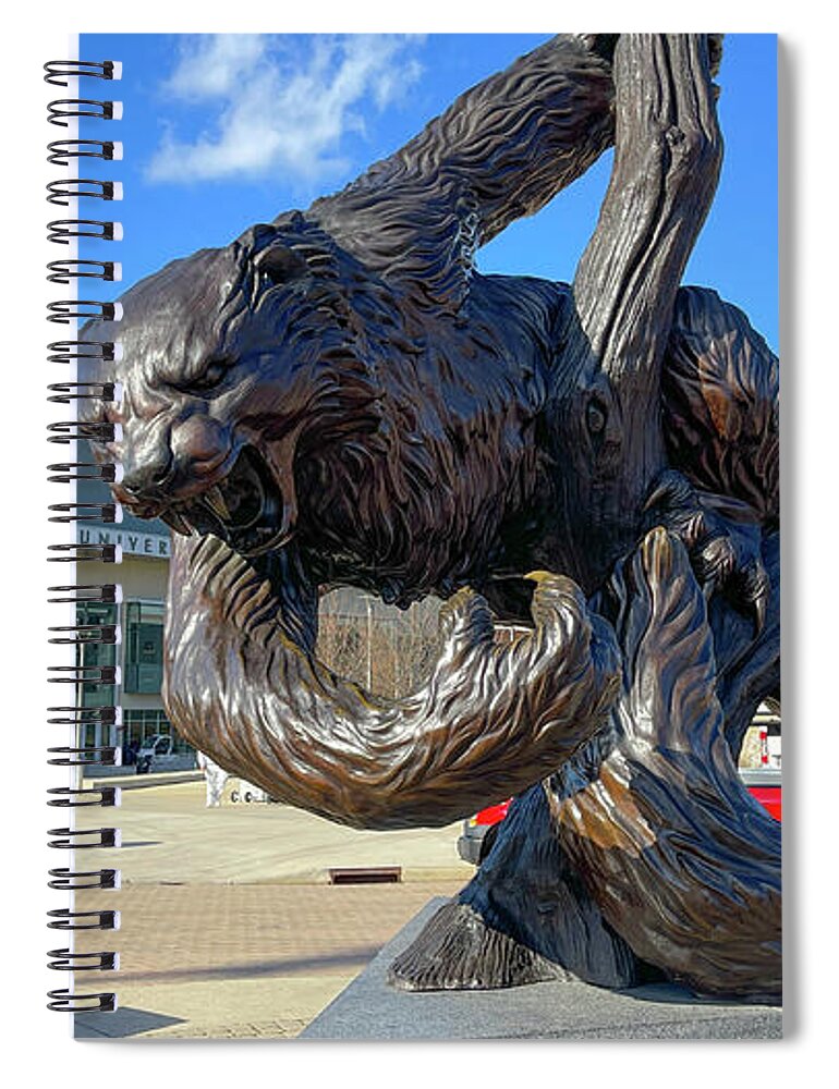 Basketball Spiral Notebook featuring the photograph University of Cincinnati Bearcat 5323 by Jack Schultz