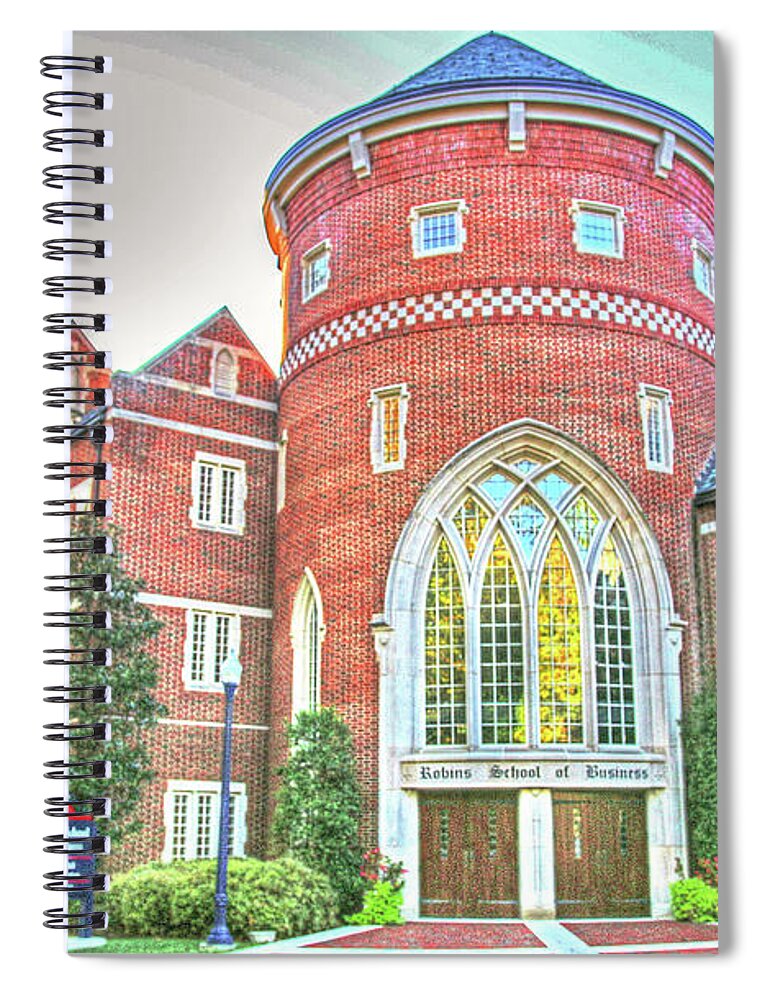 Rva Spiral Notebook featuring the photograph University Of Richmond VA Robins School of Business by Dave Lynch