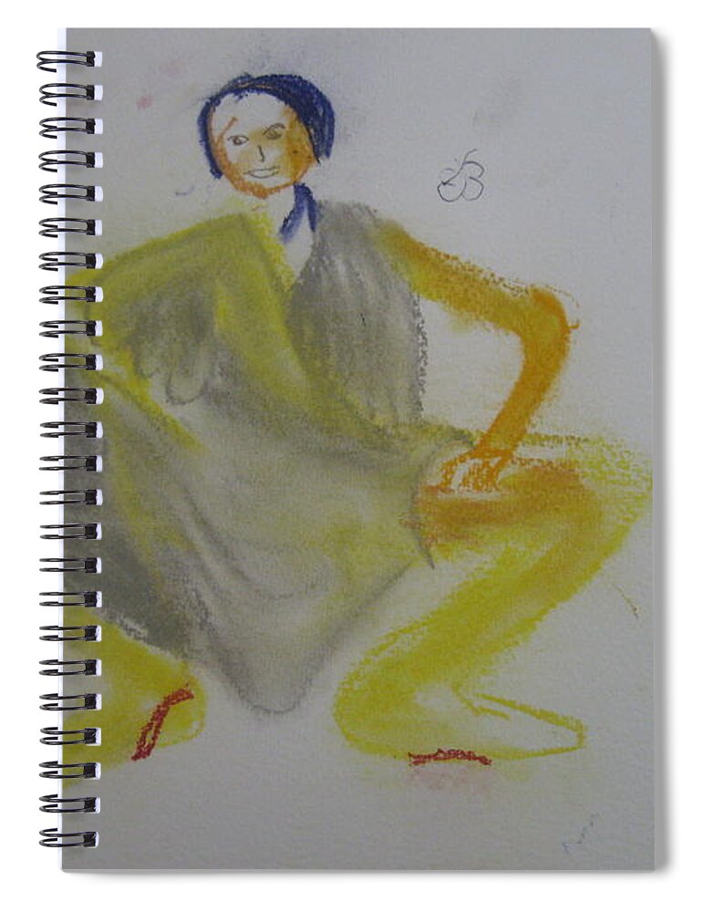  Spiral Notebook featuring the drawing Unladylike by AJ Brown