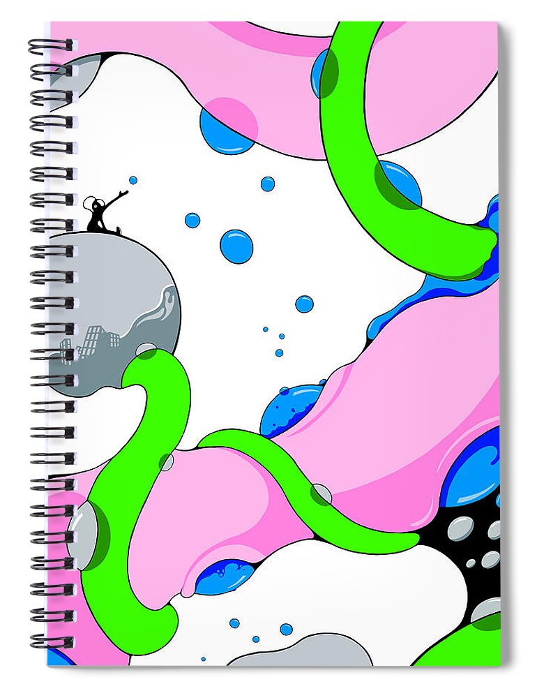 Vine Spiral Notebook featuring the digital art Unnatural Selection by Craig Tilley