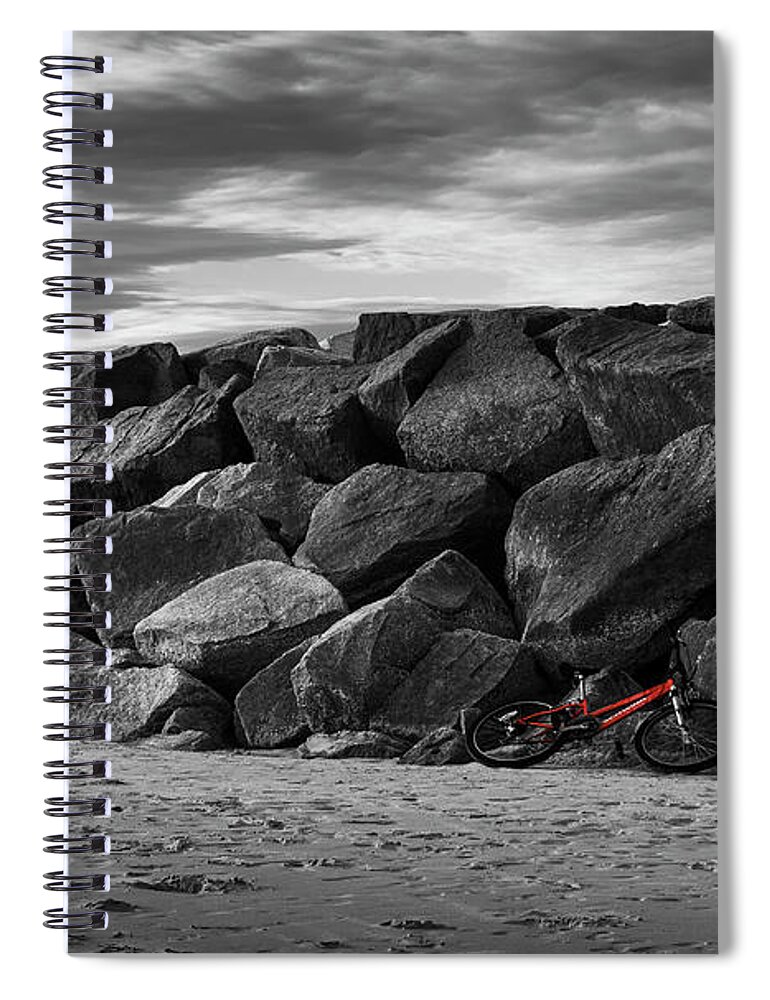 Bike Spiral Notebook featuring the photograph Unplugged by Vicky Edgerly