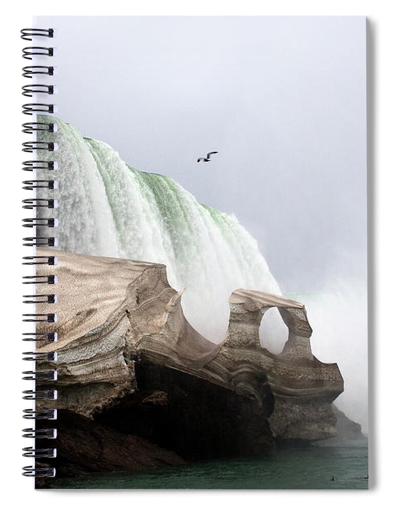 Seagulls Spiral Notebook featuring the photograph Unseen Niagara by Joseph Philipson