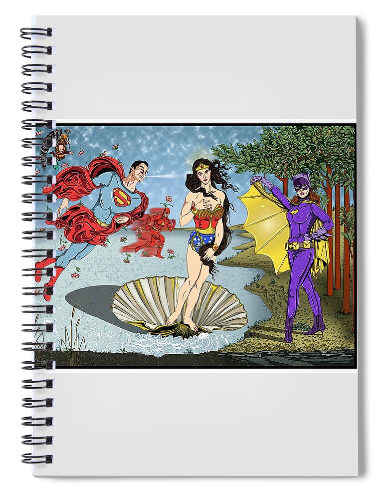 Illustration Spiral Notebook featuring the digital art Untitled #5 from the New Gods Series by Christopher W Weeks