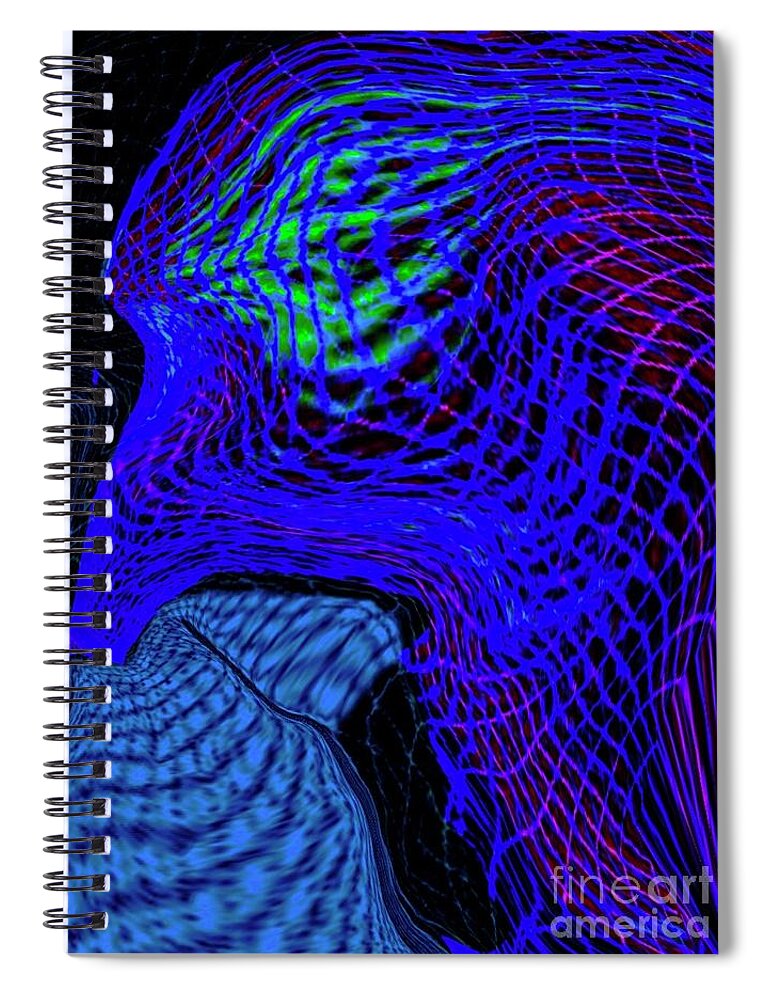  Spiral Notebook featuring the digital art Untitled by Glenn Hernandez