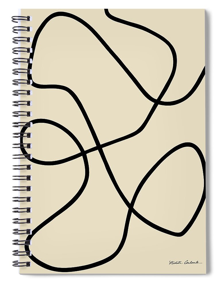Nikita Coulombe Spiral Notebook featuring the painting Untitled XI - Separate Ways by Nikita Coulombe