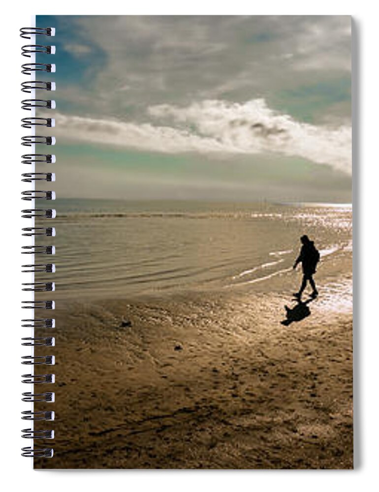 Sea Spiral Notebook featuring the photograph Unusual winter seascape by The P
