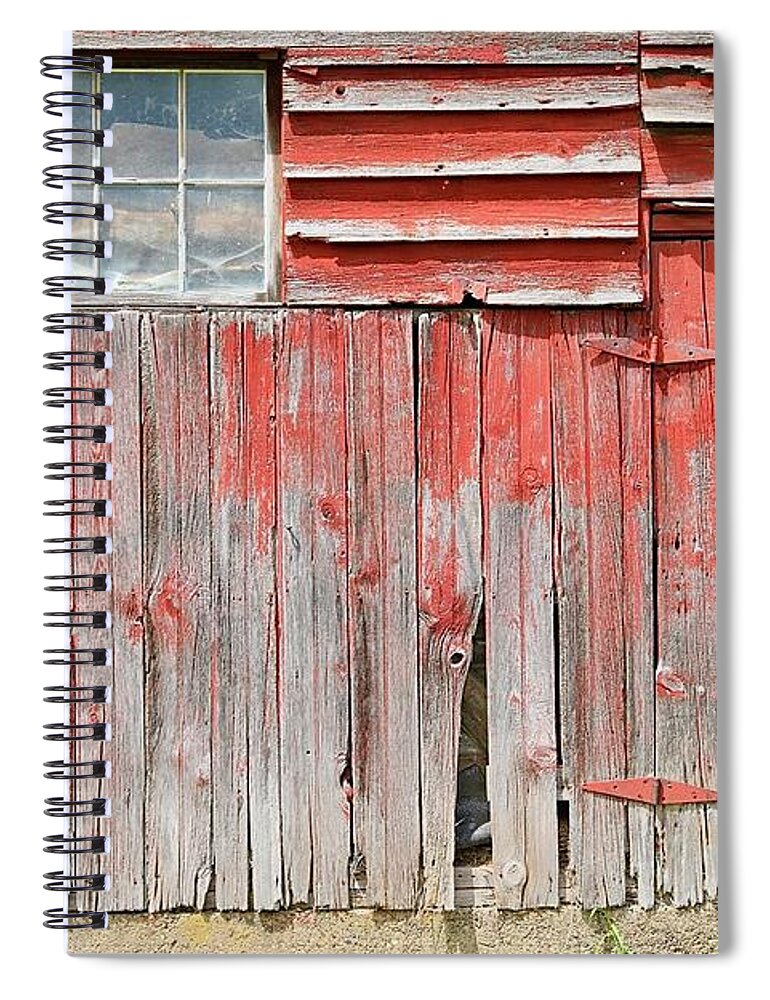 Barn Spiral Notebook featuring the photograph Unwanted Red Barn by David Letts