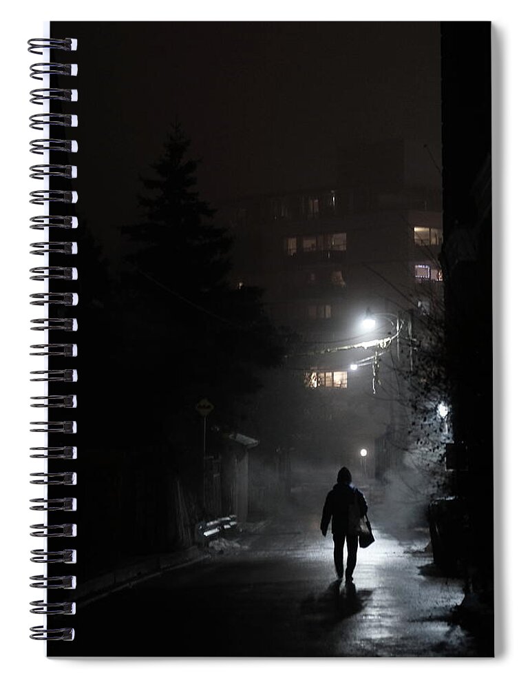 Urban Spiral Notebook featuring the photograph Up The Alley by Kreddible Trout