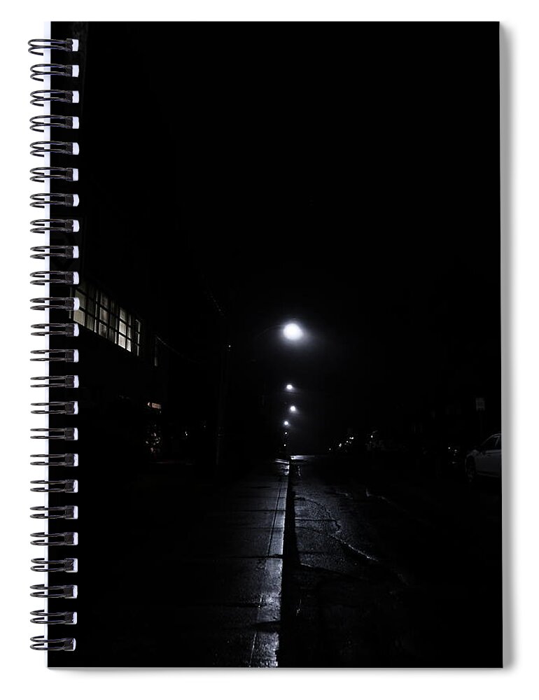 Night Spiral Notebook featuring the photograph Up The Middle by Kreddible Trout