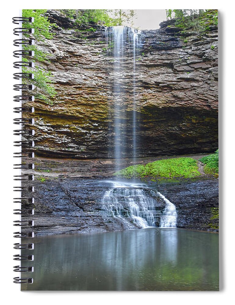 Piney Falls Spiral Notebook featuring the photograph Upper Piney Falls 18 by Phil Perkins