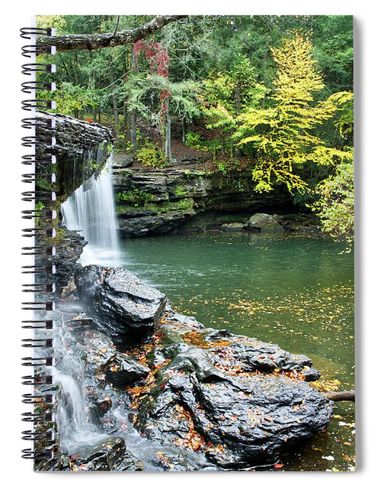 Waterfall Spiral Notebook featuring the photograph Upper Potter's Falls 3 by Phil Perkins