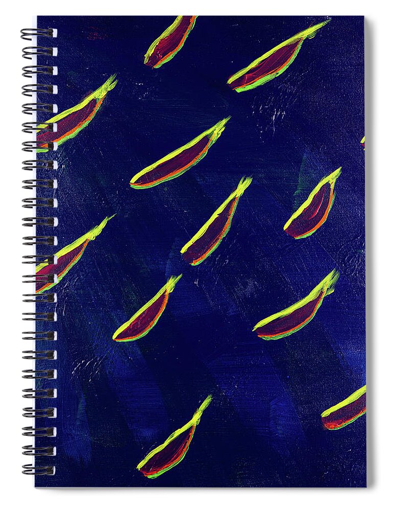  Spiral Notebook featuring the painting Upstream II by Mark Lyons