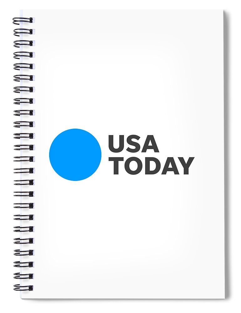 Usa Today Spiral Notebook featuring the digital art USA TODAY Black Logo by Gannett Co