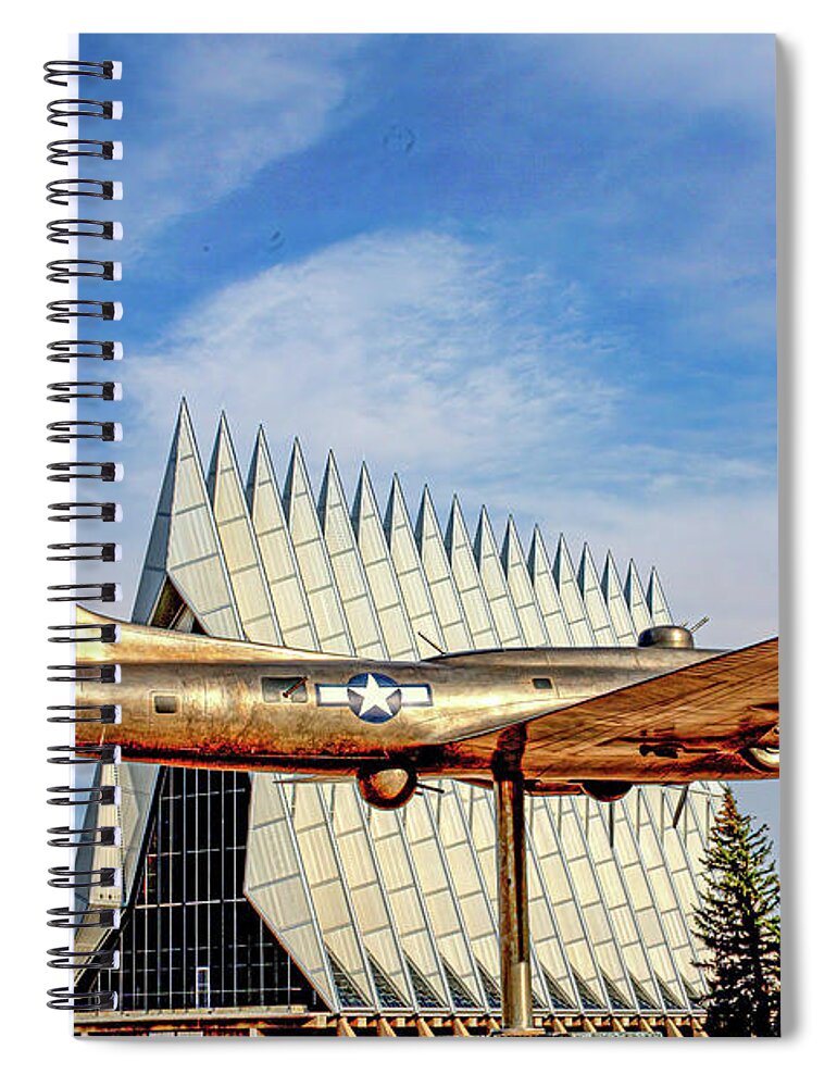 Usaf Academy Spiral Notebook featuring the photograph USAF Academy B-17 by Tommy Anderson