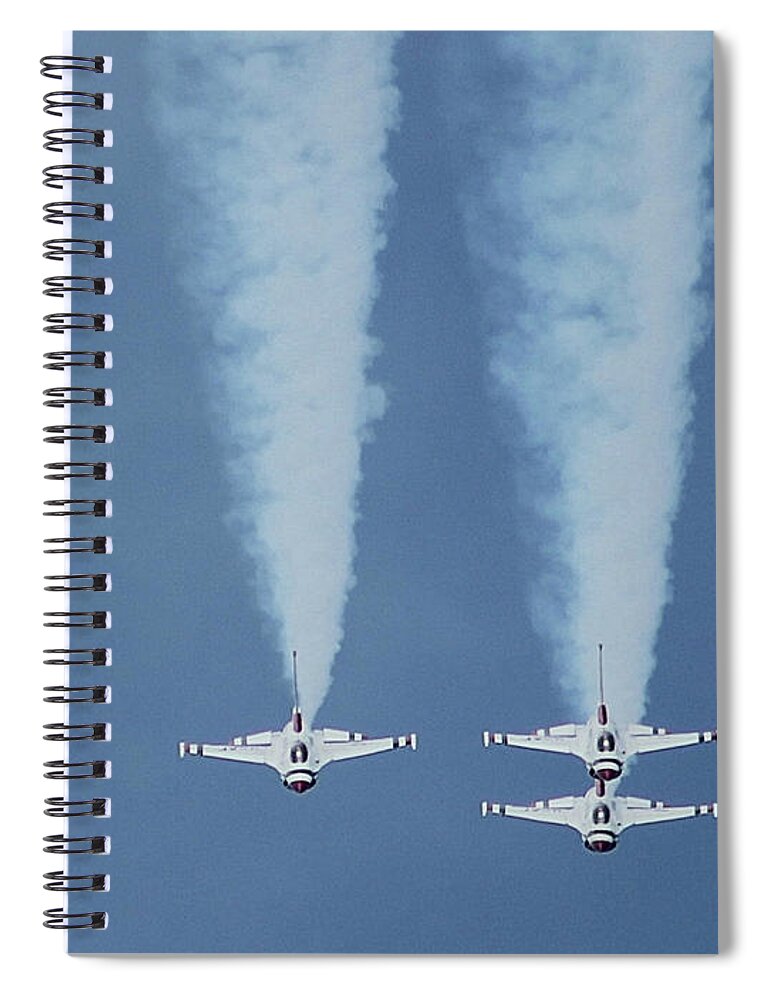 United States Spiral Notebook featuring the photograph USAF Thunderbirds by Robert Banach