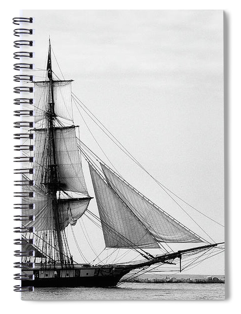 Maritime Spiral Notebook featuring the photograph USS Niagara by Rosette Doyle
