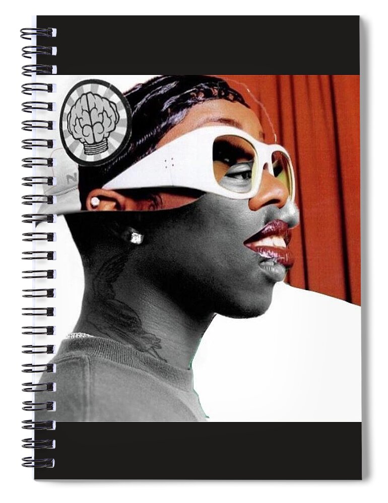 Hiphop Spiral Notebook featuring the digital art VA Finest by Corey Wynn