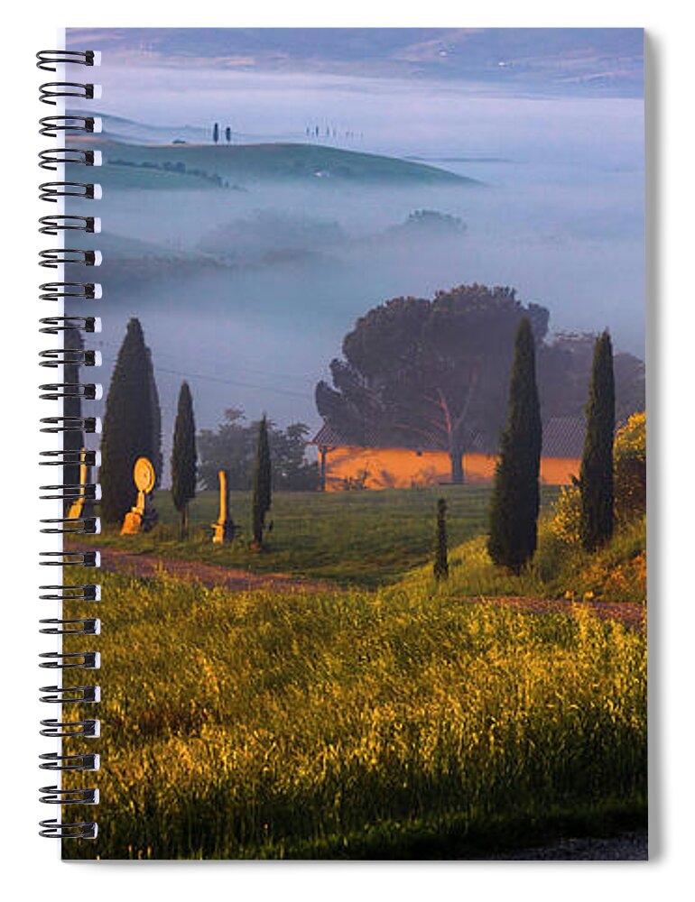 Italy Spiral Notebook featuring the photograph Val d'Orcia by Evgeni Dinev