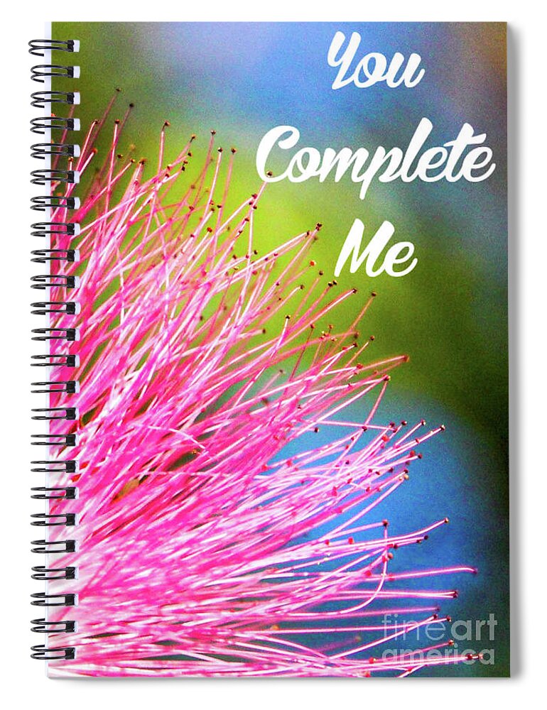 Valentines Spiral Notebook featuring the photograph Valentine's Day You Complete me by Joanne Carey