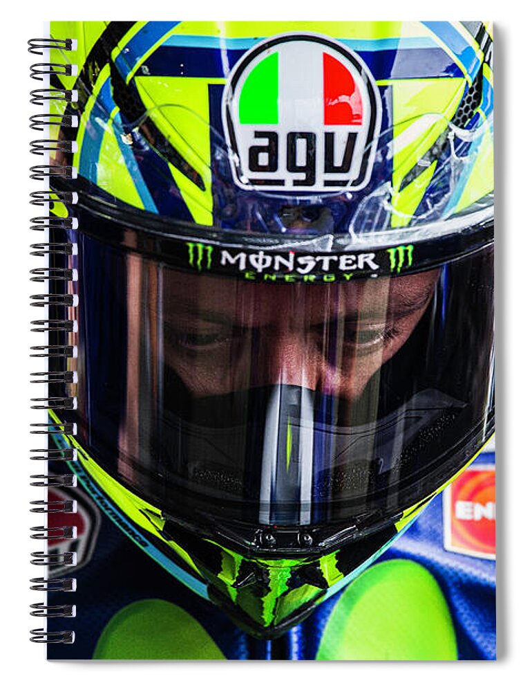 Valentino Rossi Spiral Notebook featuring the photograph Valentino Rossi Assen 2016 by Tony Goldsmith