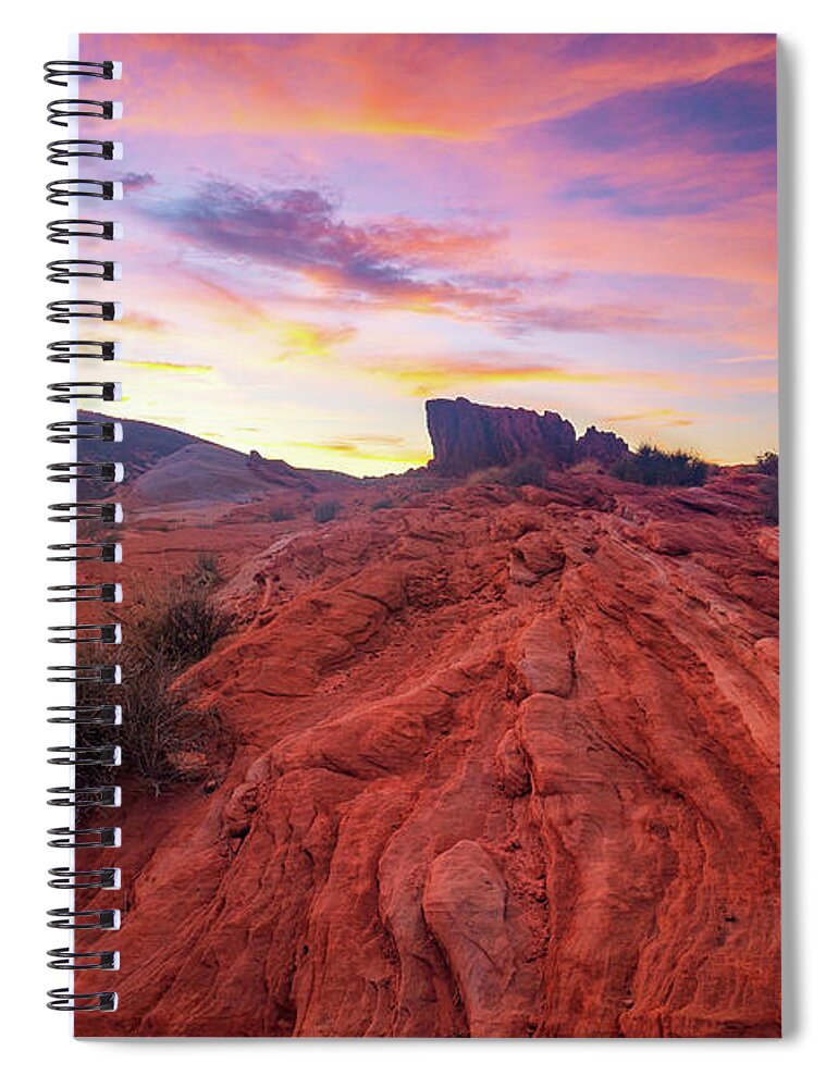 Desert Spiral Notebook featuring the photograph Valley Of Fire by Tassanee Angiolillo