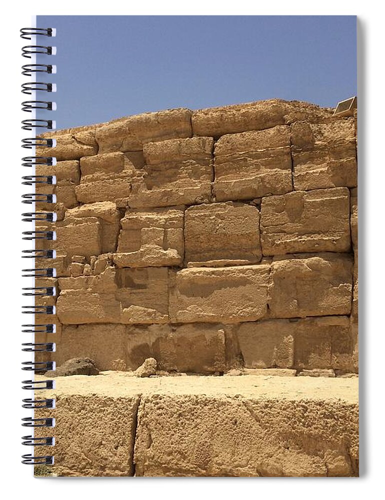 Giza Spiral Notebook featuring the photograph Valley Temple, Giza, Egypt by Trevor Grassi