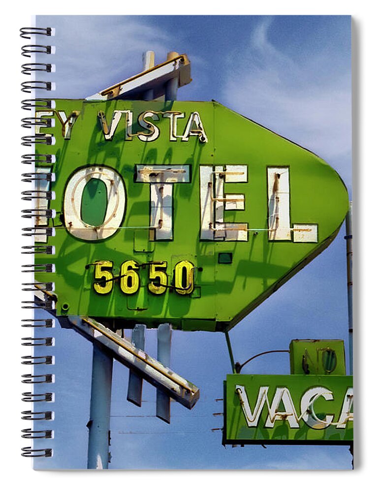 Motel Spiral Notebook featuring the photograph Valley Vista Motel by Matthew Bamberg