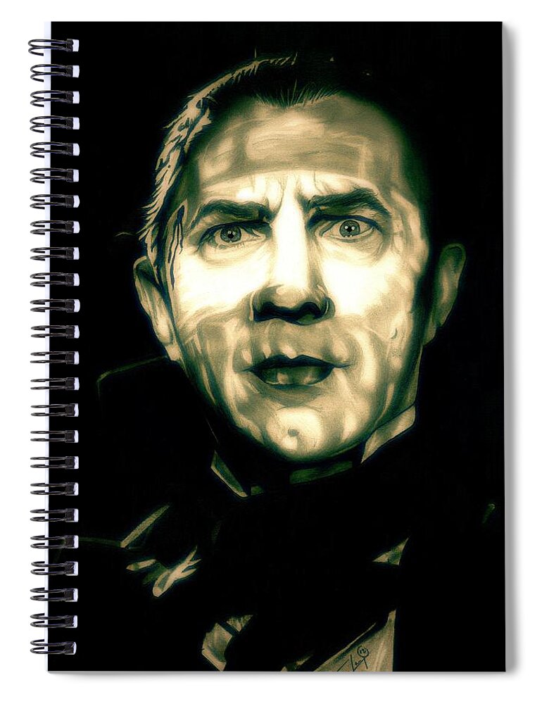 Mark Of The Vampire Spiral Notebook featuring the drawing Vampires of Prague - Original Edition by Fred Larucci