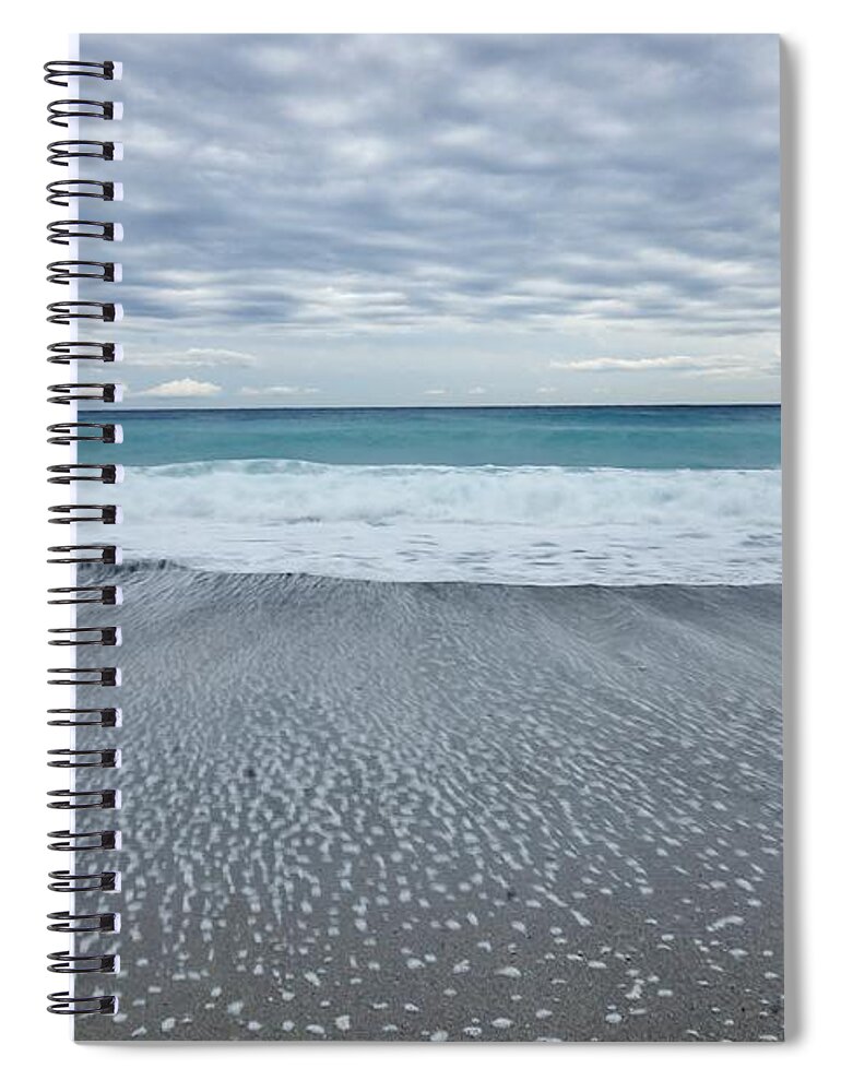 Waves Spiral Notebook featuring the photograph Varigotti. Novembre 2015 by Marco Cattaruzzi
