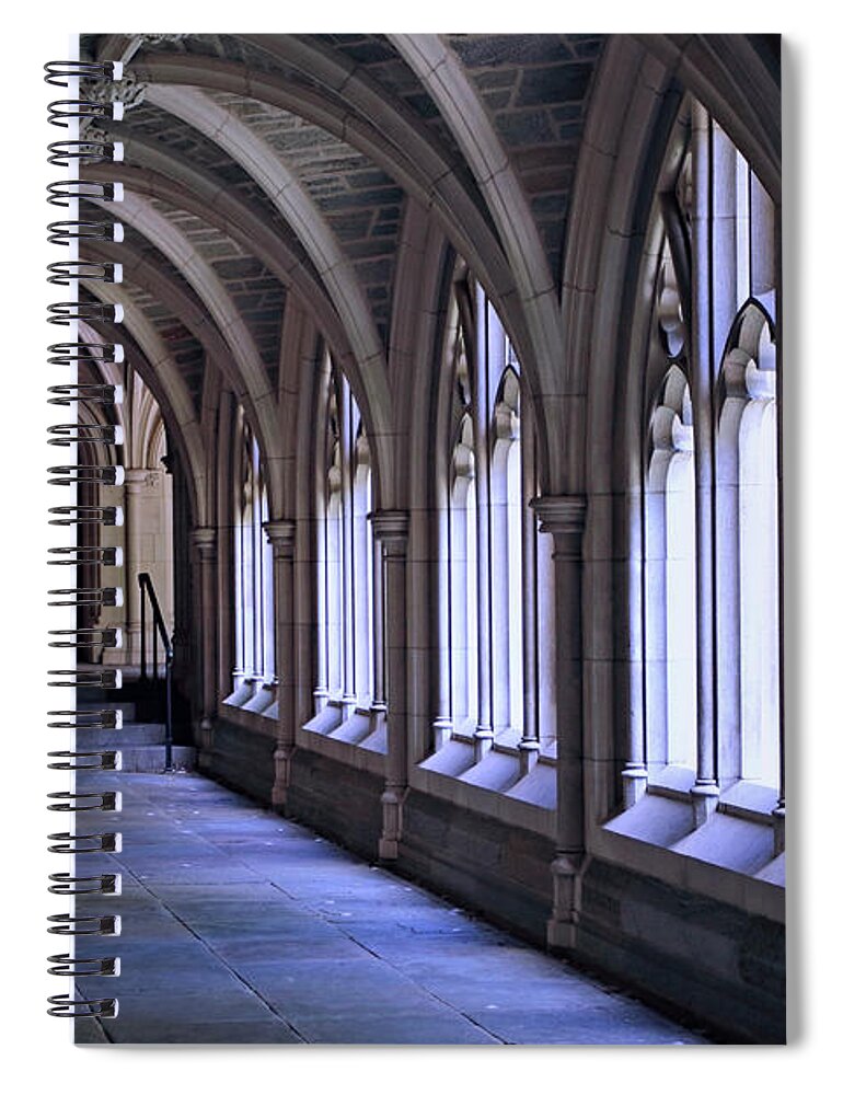 Princeton University Spiral Notebook featuring the photograph Vaulted Arches Princeton University by John Van Decker
