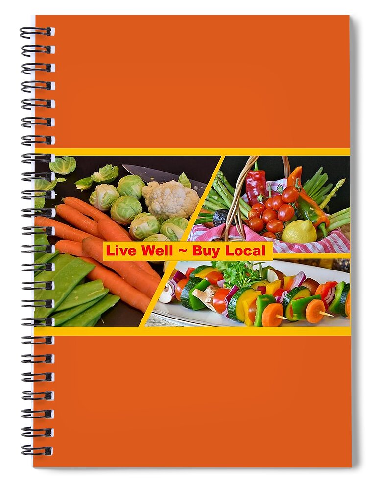 Vegetables Spiral Notebook featuring the photograph Veggies Buy Local by Nancy Ayanna Wyatt