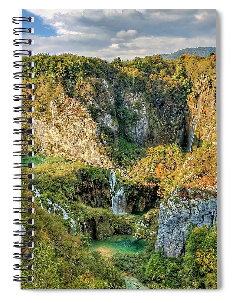 Plitvice Lakes Spiral Notebook featuring the photograph Veliki Slap Waterfall 2 by Yvonne Jasinski