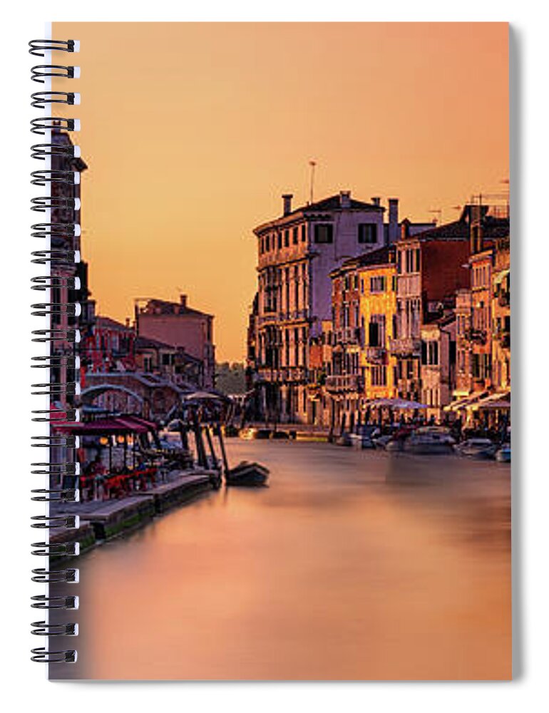 Cityscape Spiral Notebook featuring the photograph Venice cityscape by The P