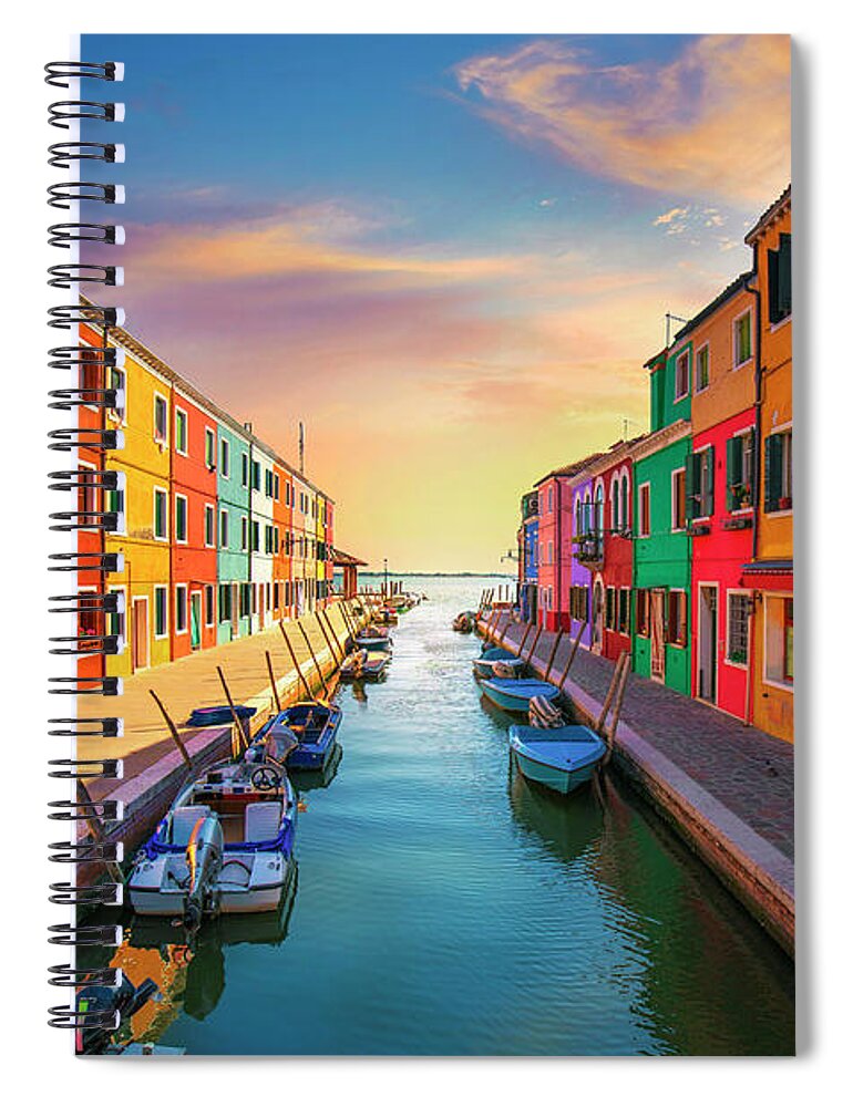 Burano Spiral Notebook featuring the photograph Burano Late Afternoon by Stefano Orazzini