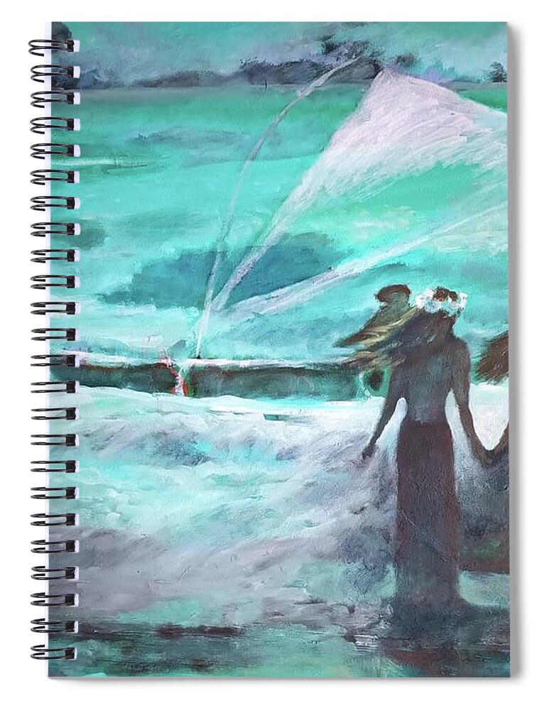 Hawaii Spiral Notebook featuring the painting Vento Alle Hawaii by Enrico Garff