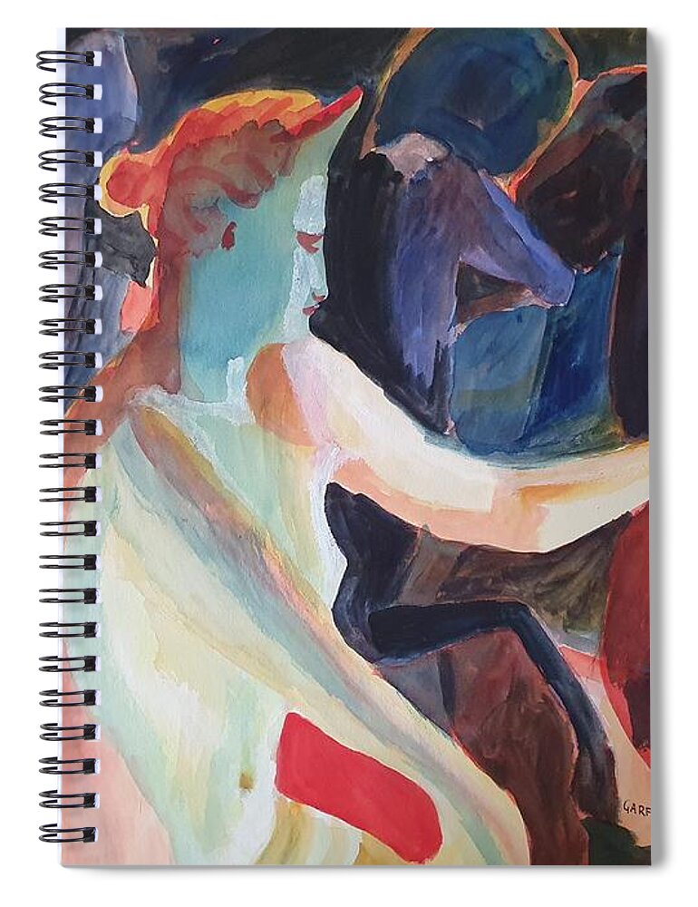 Masterpiece Paintings Spiral Notebook featuring the painting Venus in the Mirror by Enrico Garff