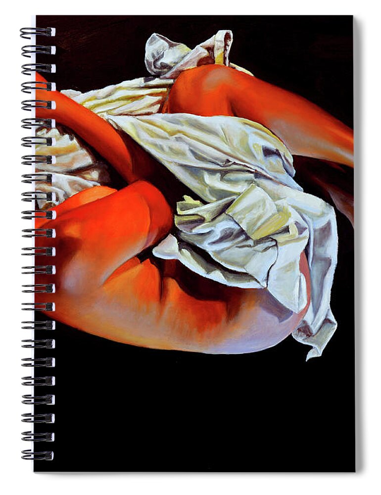 Nude Spiral Notebook featuring the painting Venus by Thu Nguyen