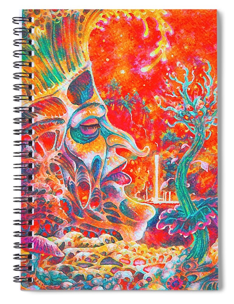 New Spiral Notebook featuring the painting Venusian Slumber by Mark Cooper