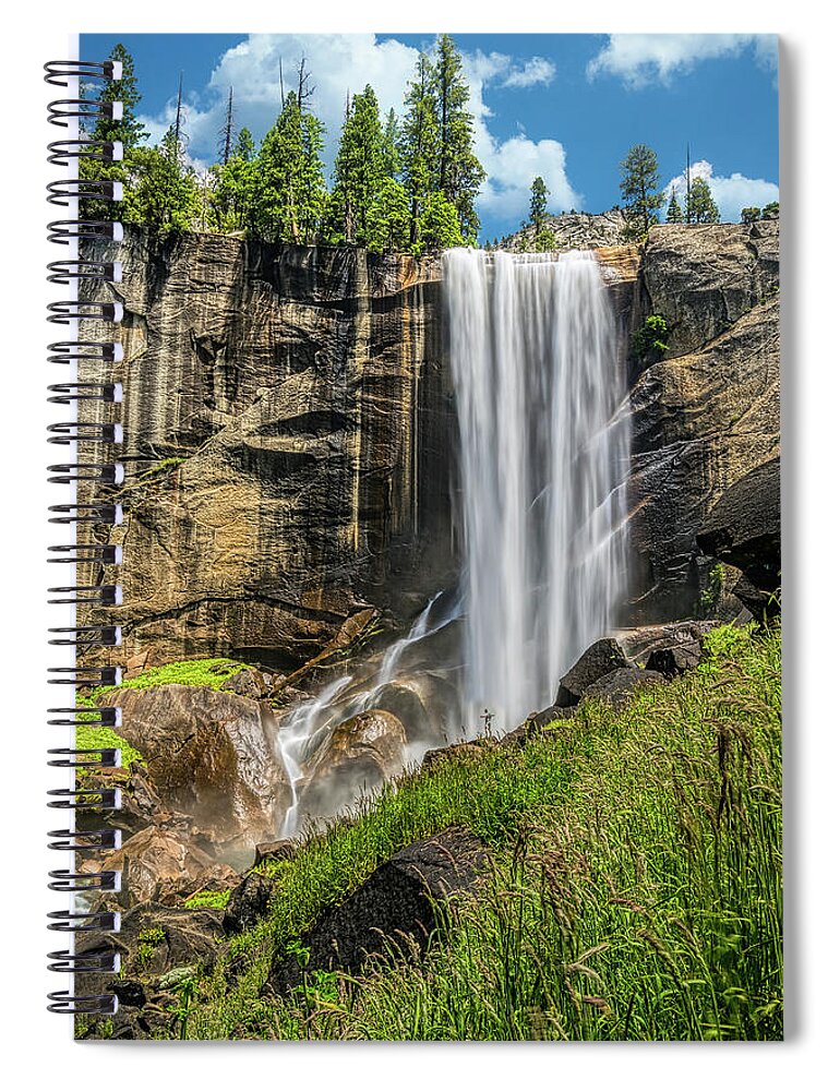 Vernal Falls Spiral Notebook featuring the photograph Vernal Falls - Enjoying the Spray by Kenneth Everett