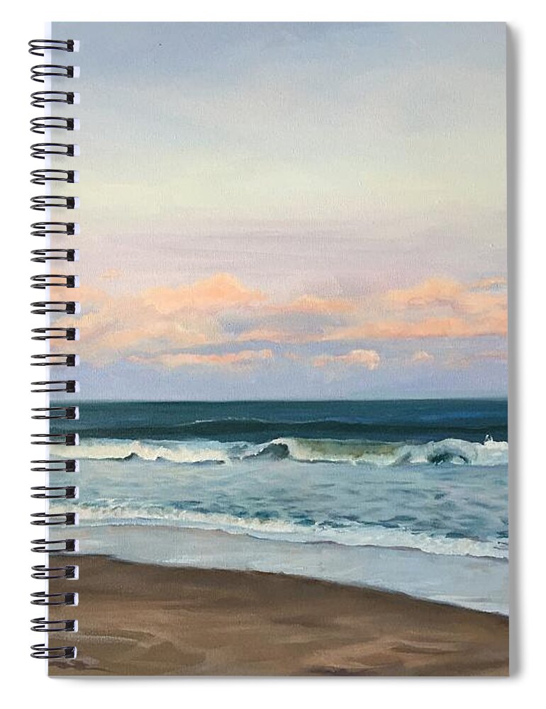 Atlantic Ocean Spiral Notebook featuring the painting Vero Beach Sunset by Judy Rixom