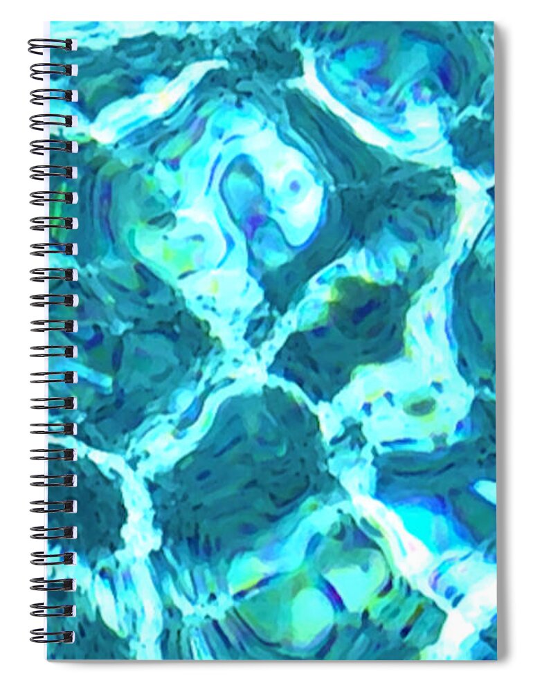 Abstract Spiral Notebook featuring the photograph Vero la Pileta by Tom Johnson